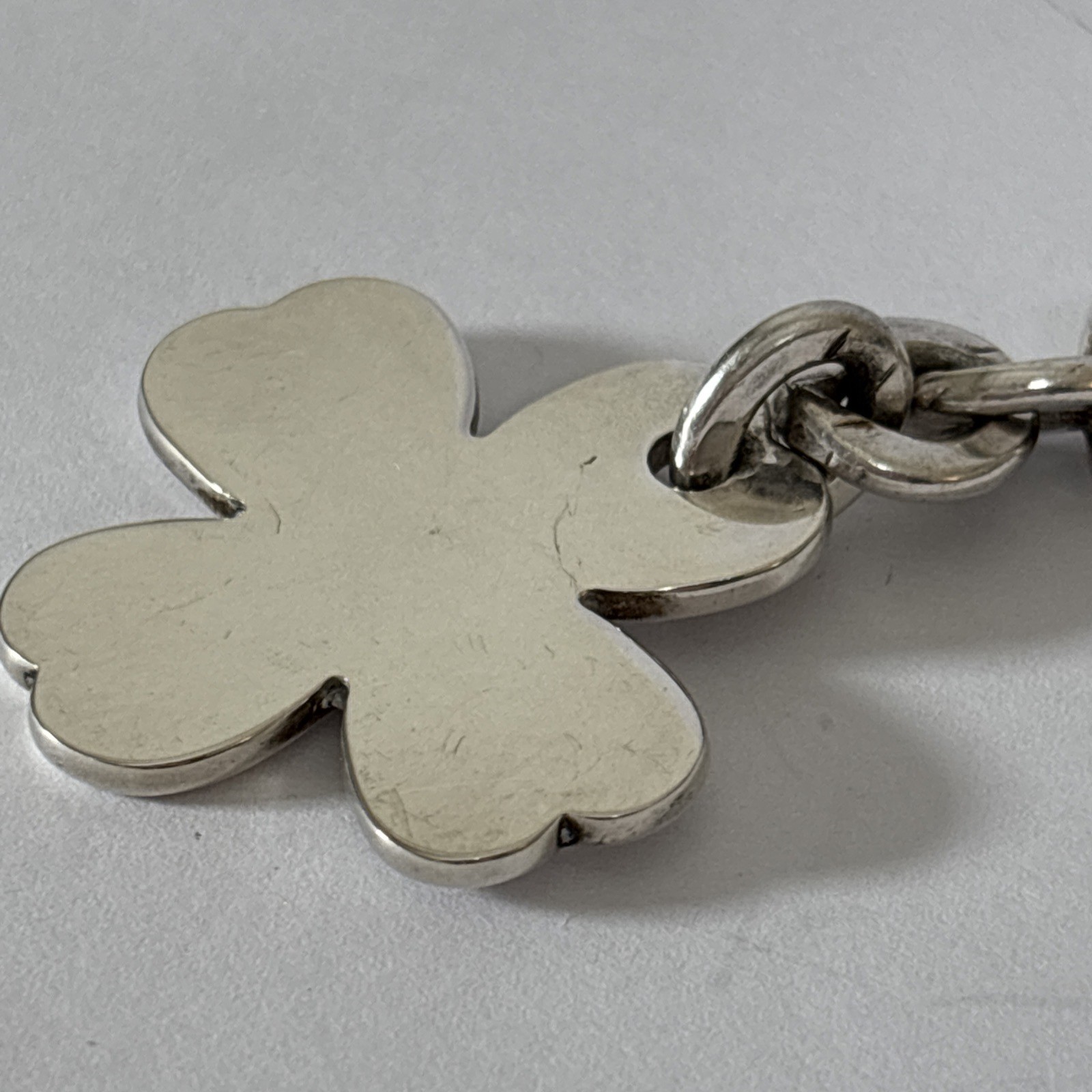 Tiffany & Co. 925 Sterling Silver Ballpoint Pen with Clover/Shamrock Charm 20g