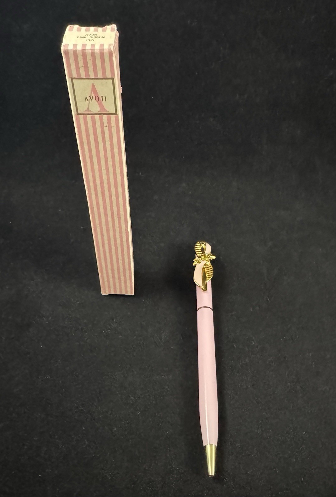 Vintage 1995 Avon Pink Ribbon Breast Cancer Crusade Enamel Pen w/ Original Box
