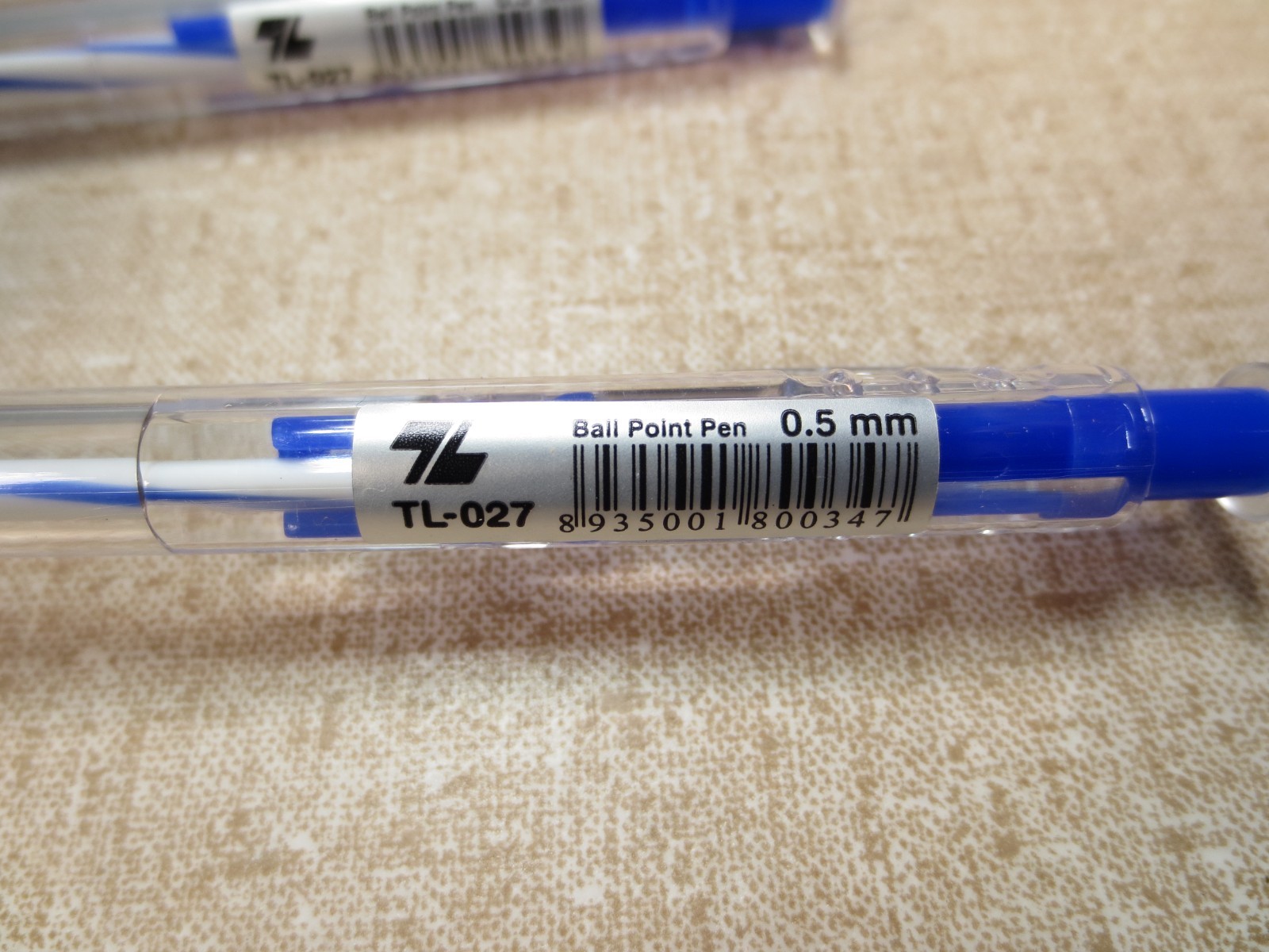 Thien Long TL-027 Retractable Ballpoint Pen 0.5mm tip Blue Writing 10Pcs Chipy