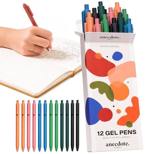 Journaling Pens Set (12 Pack) | Black Ink Planner Pens, 1 Count (Pack of 12)