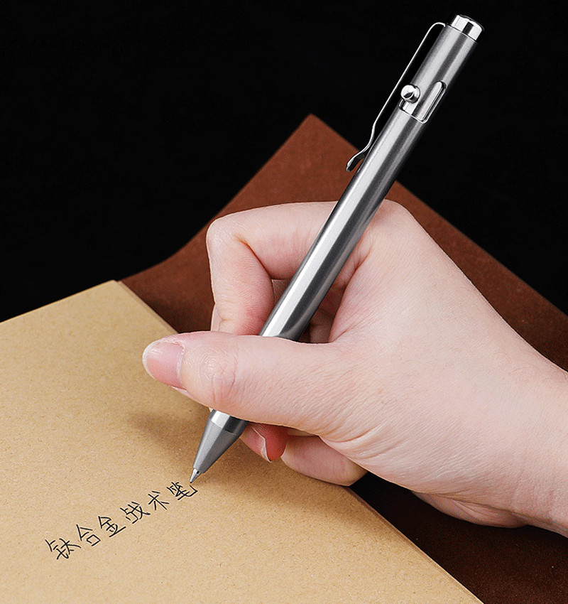 Pocket Titanium Alloy Ballpoint Pen Business Signature Pen Portable Outdoor EDC