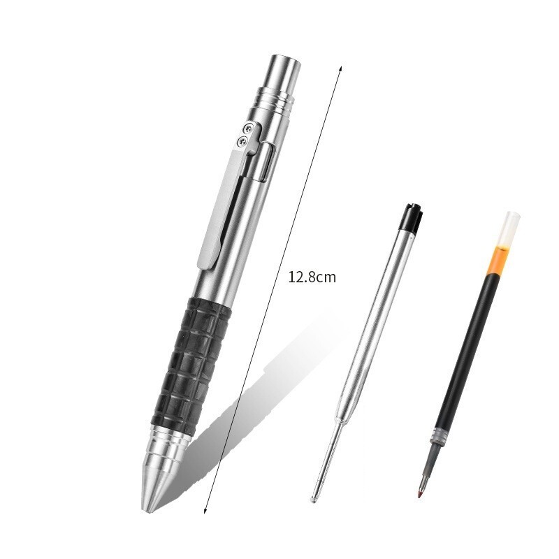 EDC Titanium Carbon Fiber Ballpoint Pen Bolt Action Signature Writing Pocket Pen