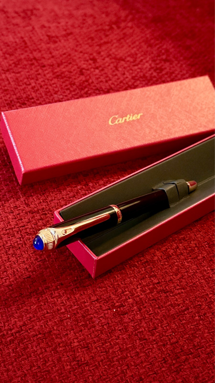 Cartier VIP Ad Gift Yellow Gold Finish Rollerball Pen – New in Box | Refillable