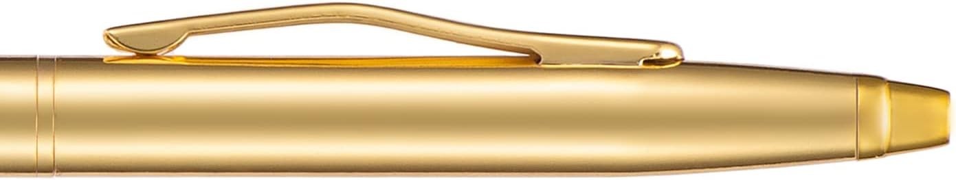 6 Pieces Golden Slim Metal Ballpoint Pen, 1Mm Medium Point Black Ink Smooth Writ
