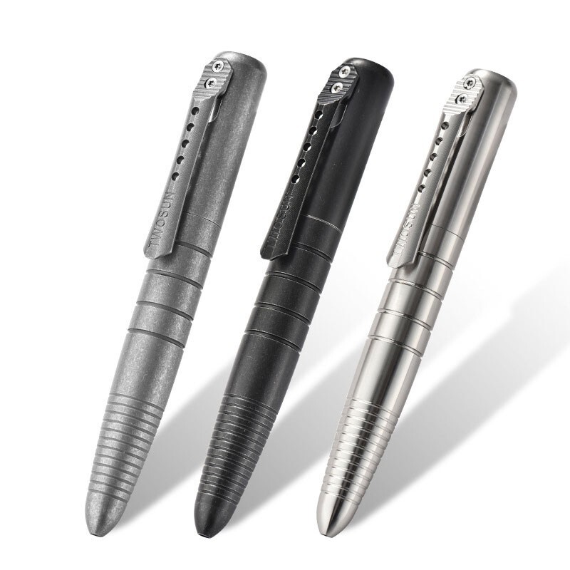 New Practical Titanium Alloy Pocket Ball Pen Signature EDC Pens w/ 5 G2 Refills