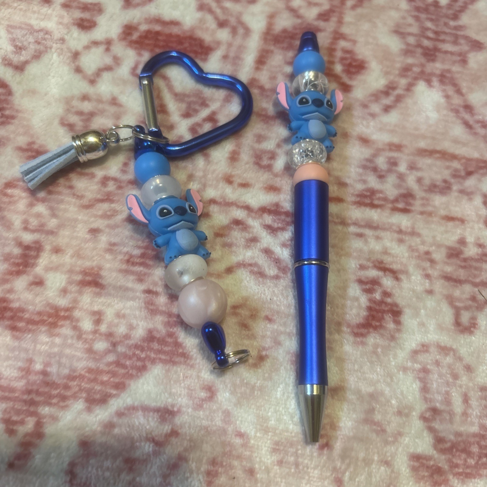 Handmade Stich Pen With Black Ink And Keychain