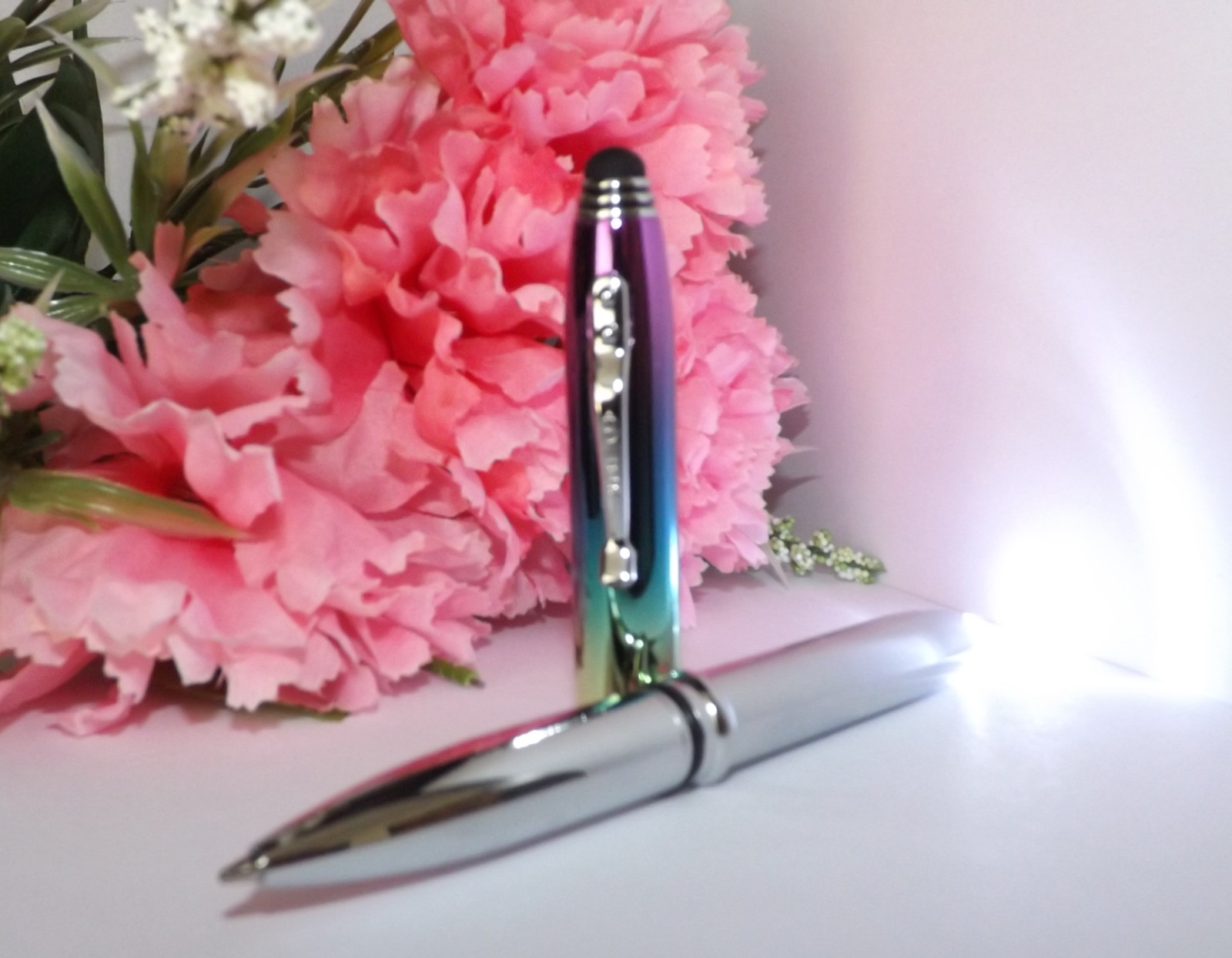 3 in 1 Crowne Triple – Rainbow Stylus Pen LED Flashlight ePen HIGH QUALITY