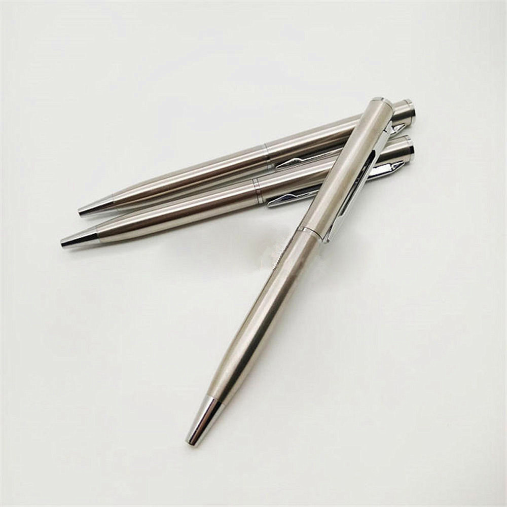 Mini Pocket-size Ballpoint Pen Metal Rotating Small Portable Oil Black Cute Pen