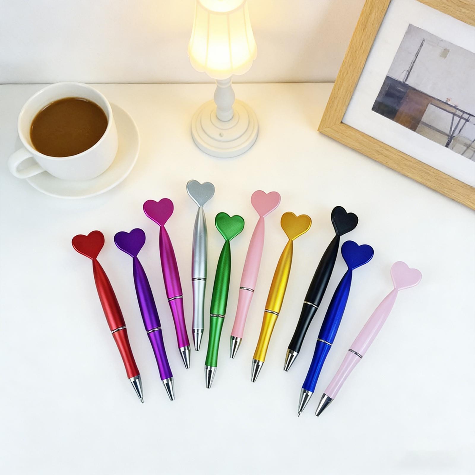 10Pcs Valentine’s Heart Shaped Pens for Sketching Party Favors Office
