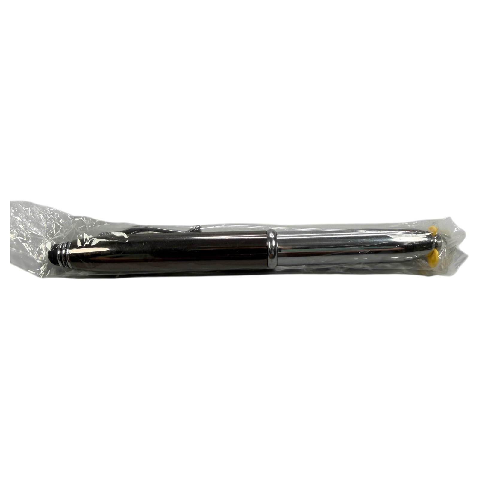 Adler LED Lighted Tip & Stylus Ballpoint Pen Metal Chrome Sealed w/Advertising