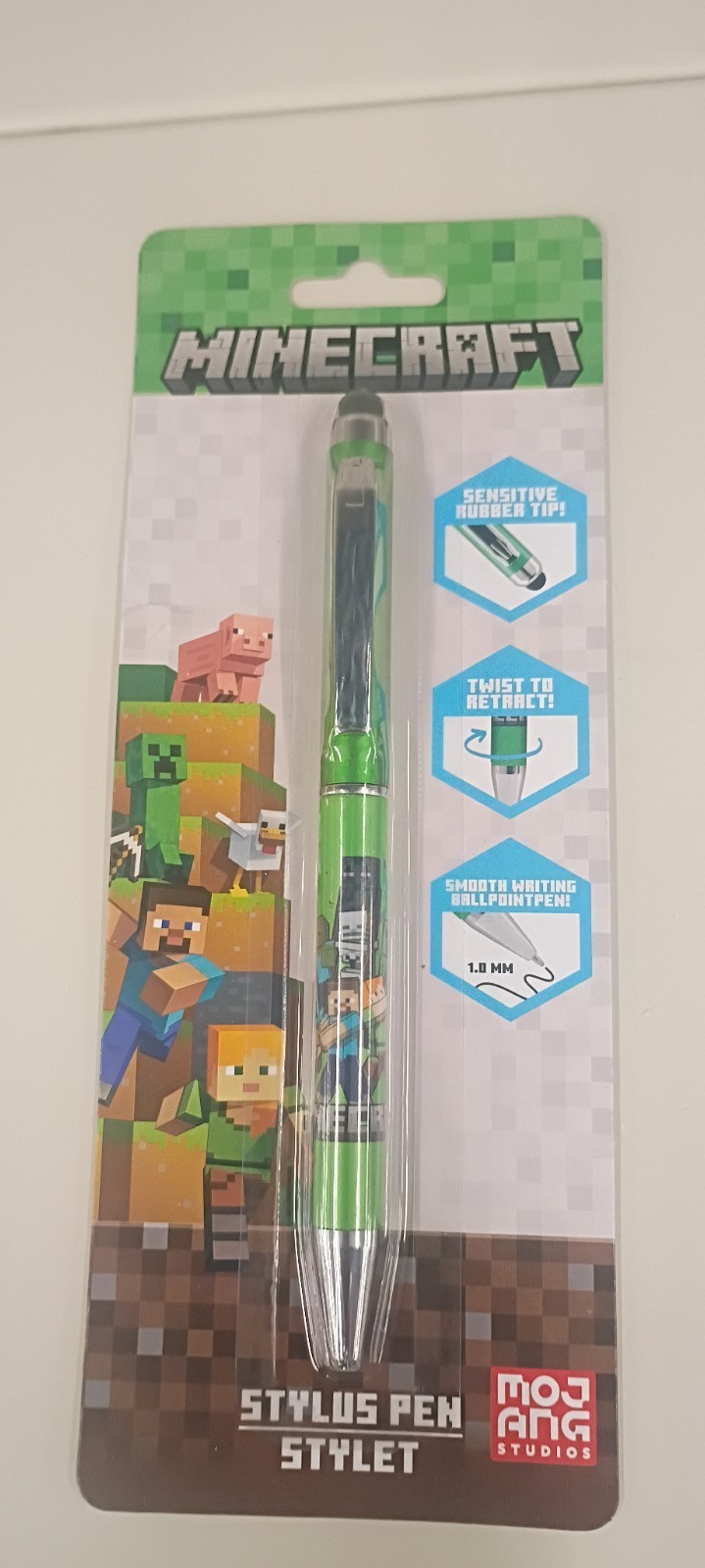 Minecraft Stylus Pen & 1.0mm Ballpoint Pen Kids