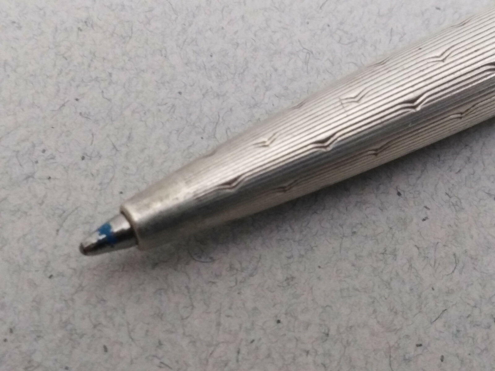 RARE UNIQUE WALDMANN STERLING SILVER 925 LADY BALLPOINT PEN BLUE STONE VINTAGE