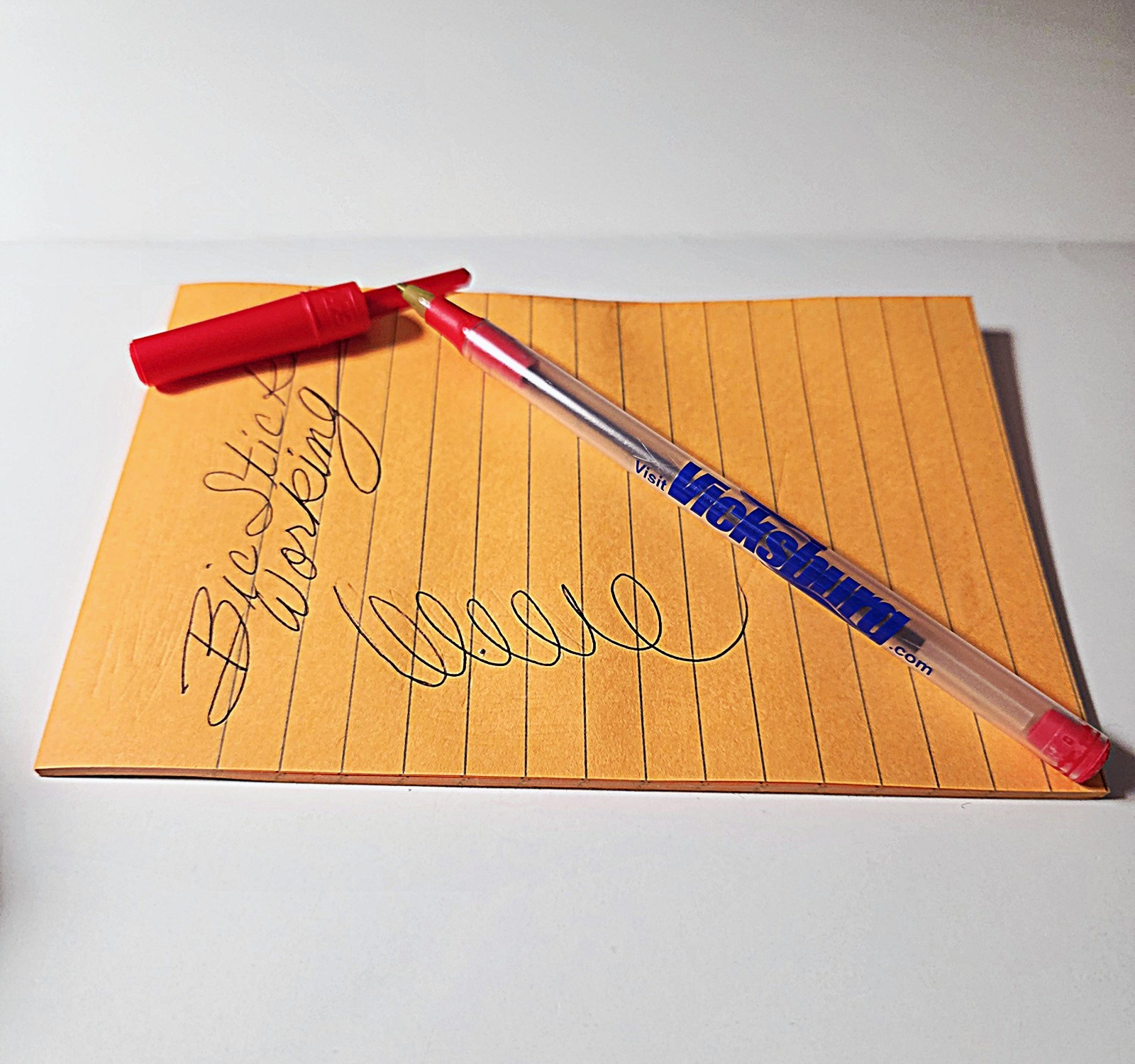 Vintage Bic Stick Ice F-27 Translucent Ballpoint Pen Advertising Vicksburg MS