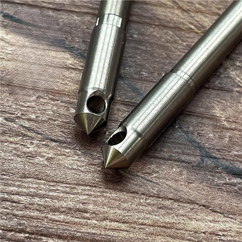 1PC Titanium Alloy Mini Ballpoint Pen Portable Keychain Outdoor Writing Pen EDC