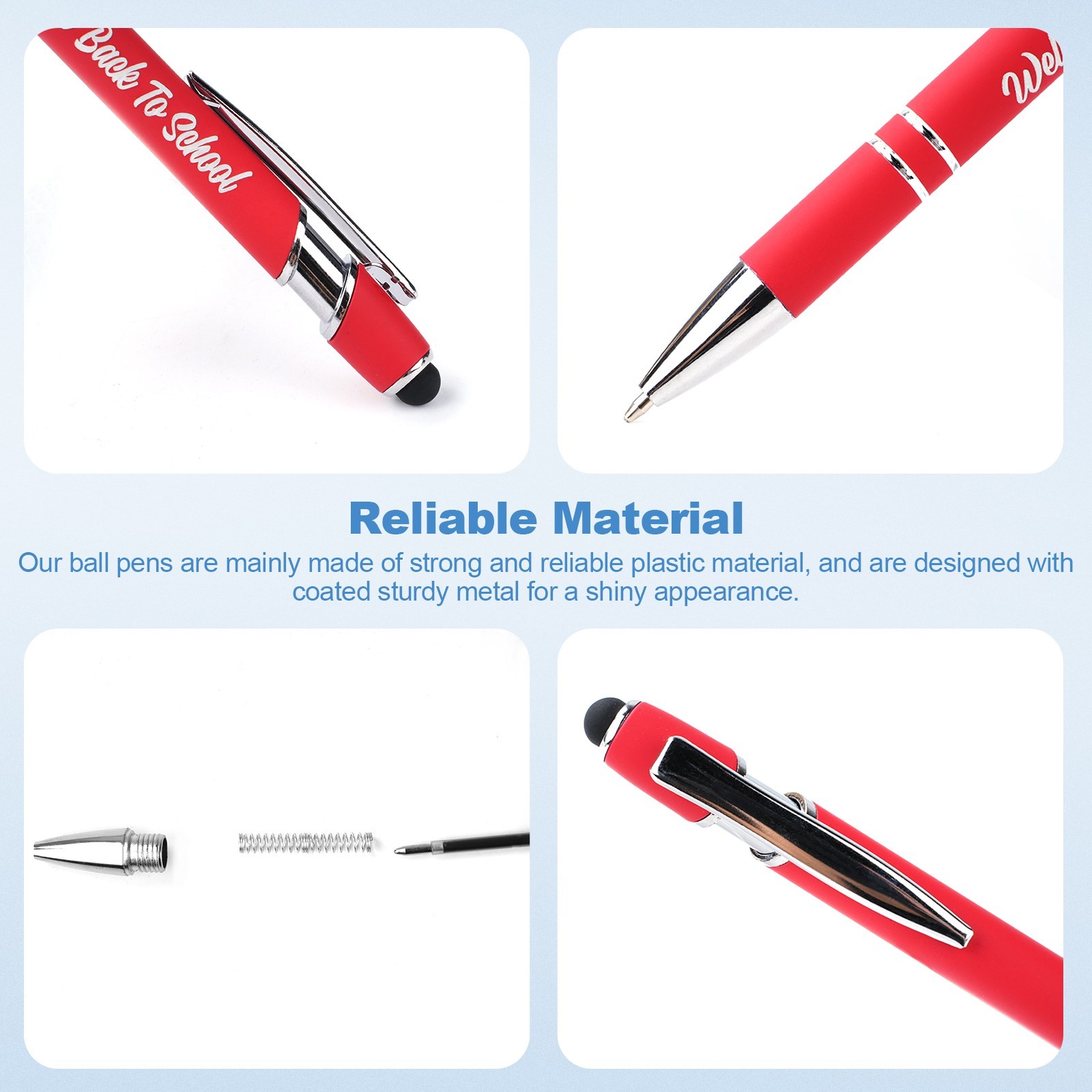 20Pcs Welcome Back to School Pens Bulk Student Gifts Classroom Teacher Rewards