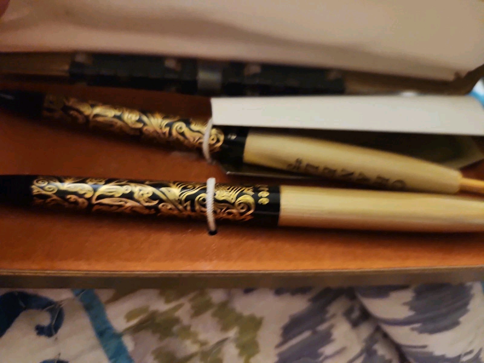 Vintage Set Of Ballpoint Pens Arpege Chanel No 5 14kt Gold Exclusive Design.