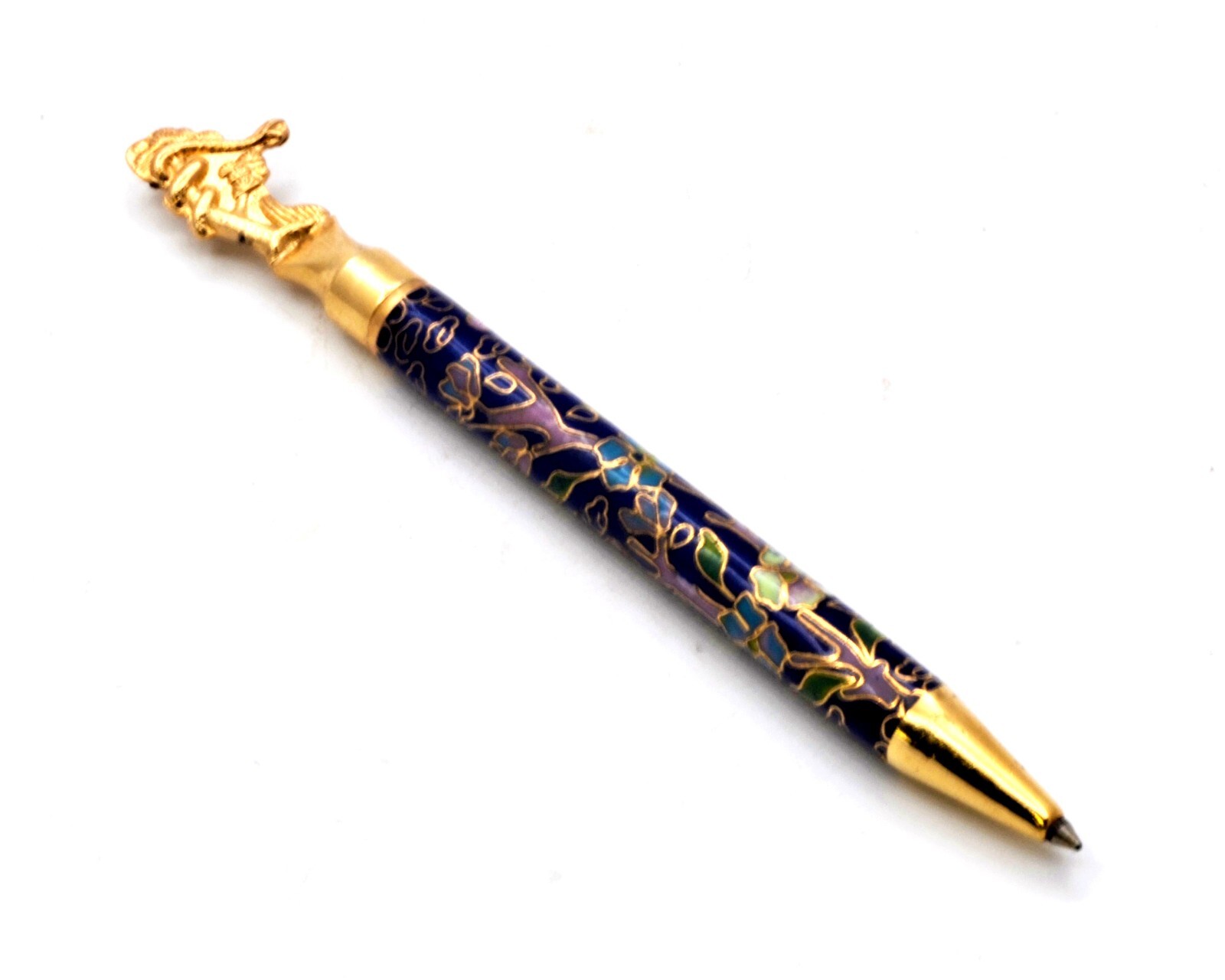 Vintage Cloisonne Enamel Ballpoint Pen. Hand Crafted with Lots of Details.
