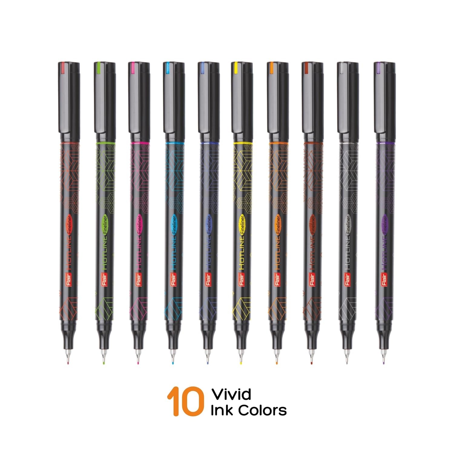 FLAIR Hotline 0.7-1 mm Fineliner Pen Pack of 20PCS Multicolor Ink Sketch Writing
