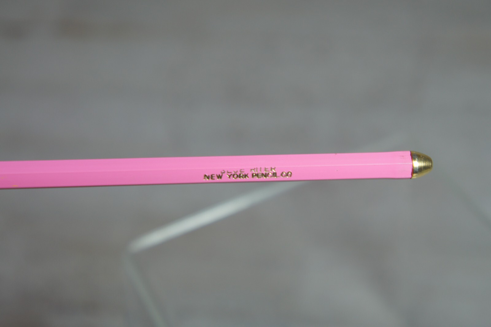 Vintage Blue Riter New York Pencil Co Pen Pink Brass 5″ *Dry Ink*