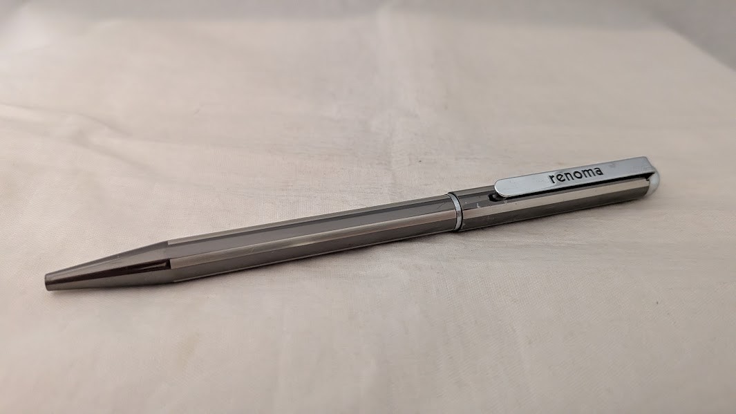 PARKER Jotter Ballpoint Pen Brushed Stainless Steel Chrome Trim Vintage