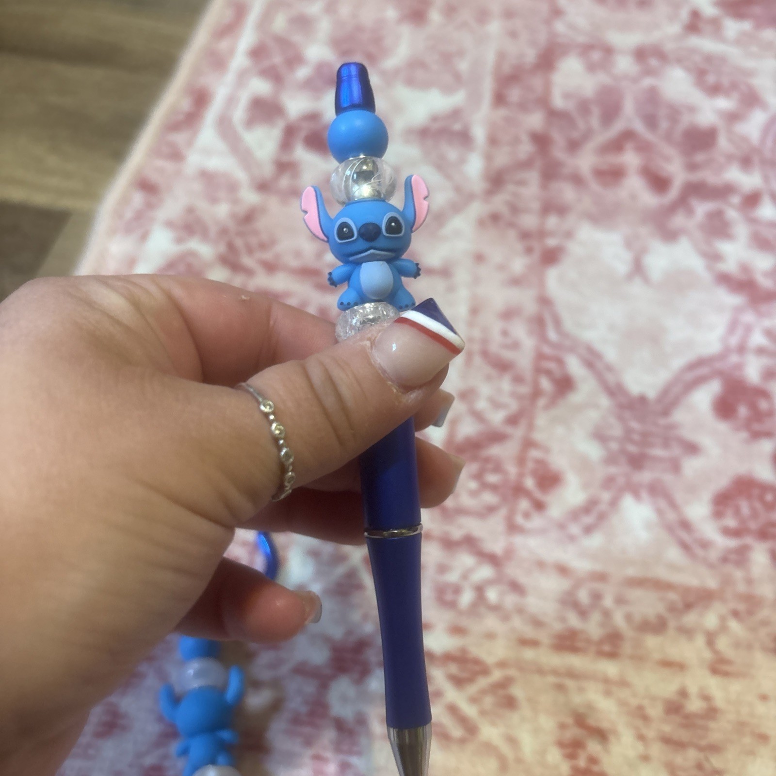 Handmade Stich Pen With Black Ink And Keychain