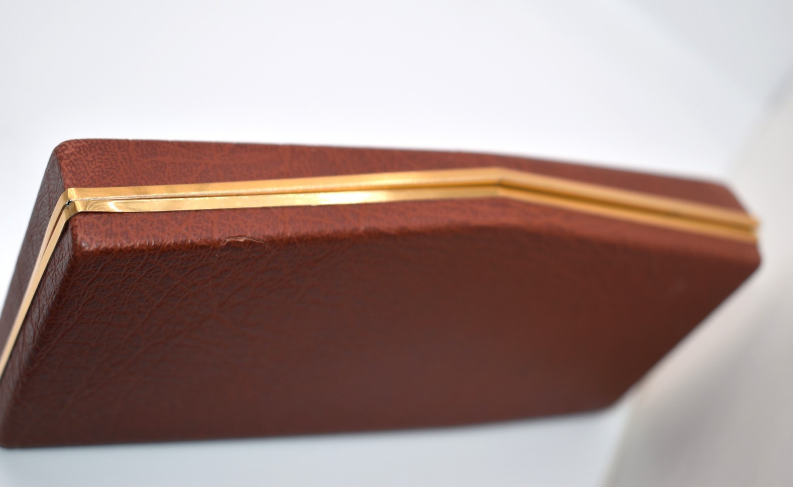 Vintage Aurora Italy Ballpoint Push Mechanism Gold Plated Pen in Box