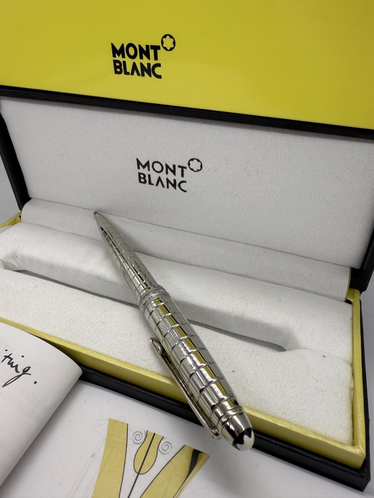 Montblanc Meisterstuck Legrand Solitaire Platinum Plated Faced Ballpoint Pen
