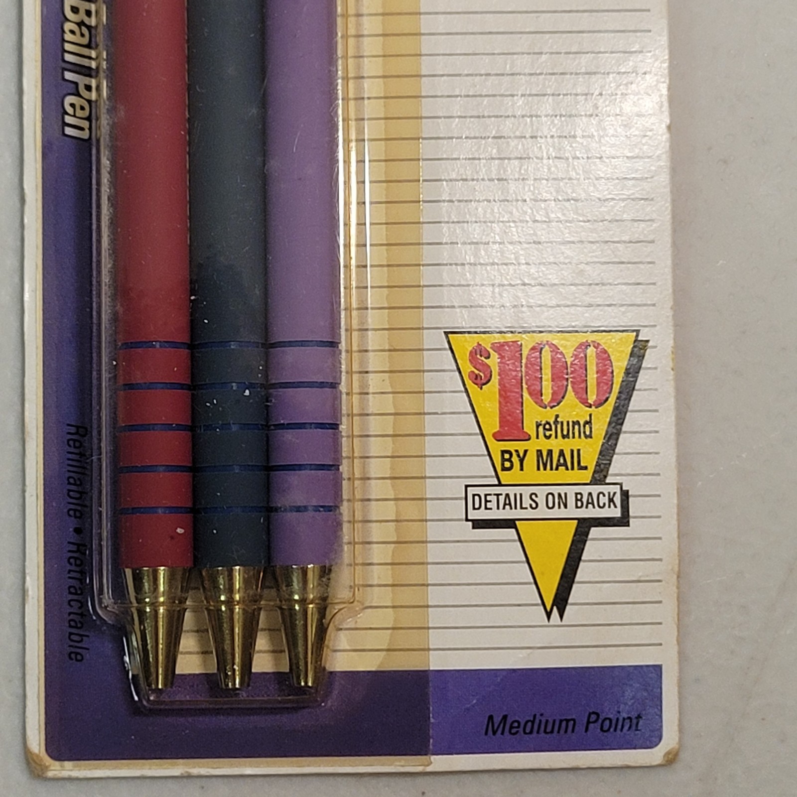 Vtg 1993 Paper Mate Flexgrip Retractable Refillable Ball Pen Blue Ink 3 Pack NEW