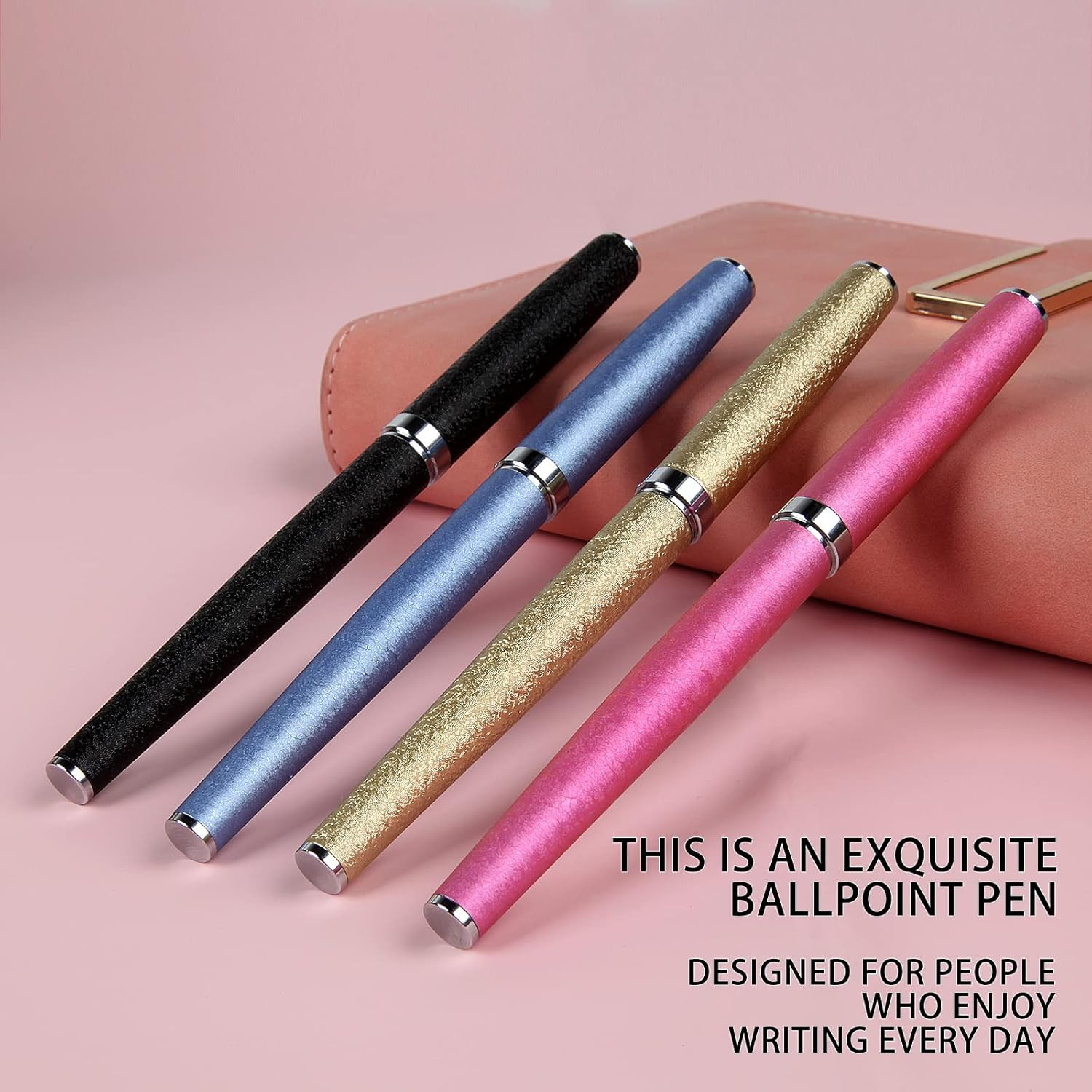 Nice Pens,Luxury Pen with Cace,Fancy Pens Ballpoint Pen Smooth Writing Experienc