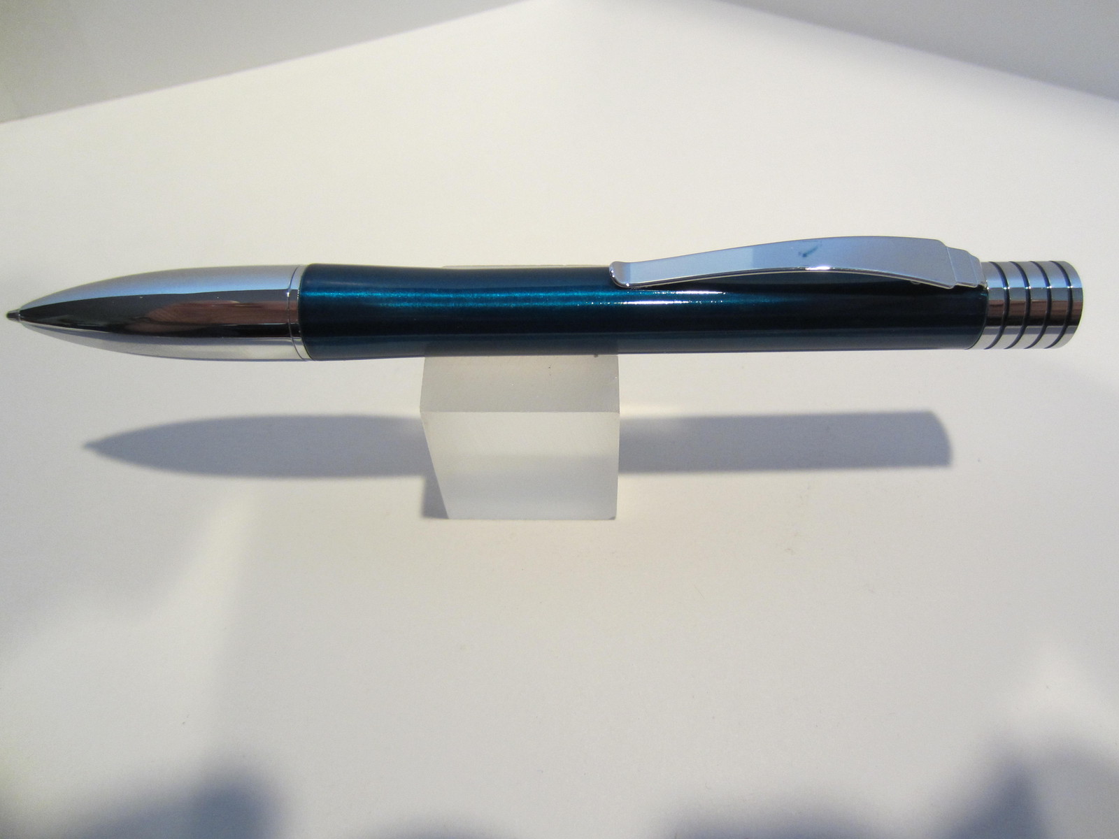 TERZETTI «FOURSOME» BLUE Metal Large Heavy Ballpoint Pen- Velvet Pouch