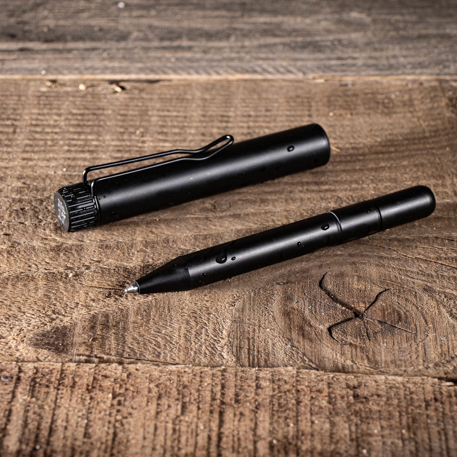 Rite In Rain All-Weather Metal Portage Pen, Black Barrel, Black Ink .9mm, Fine