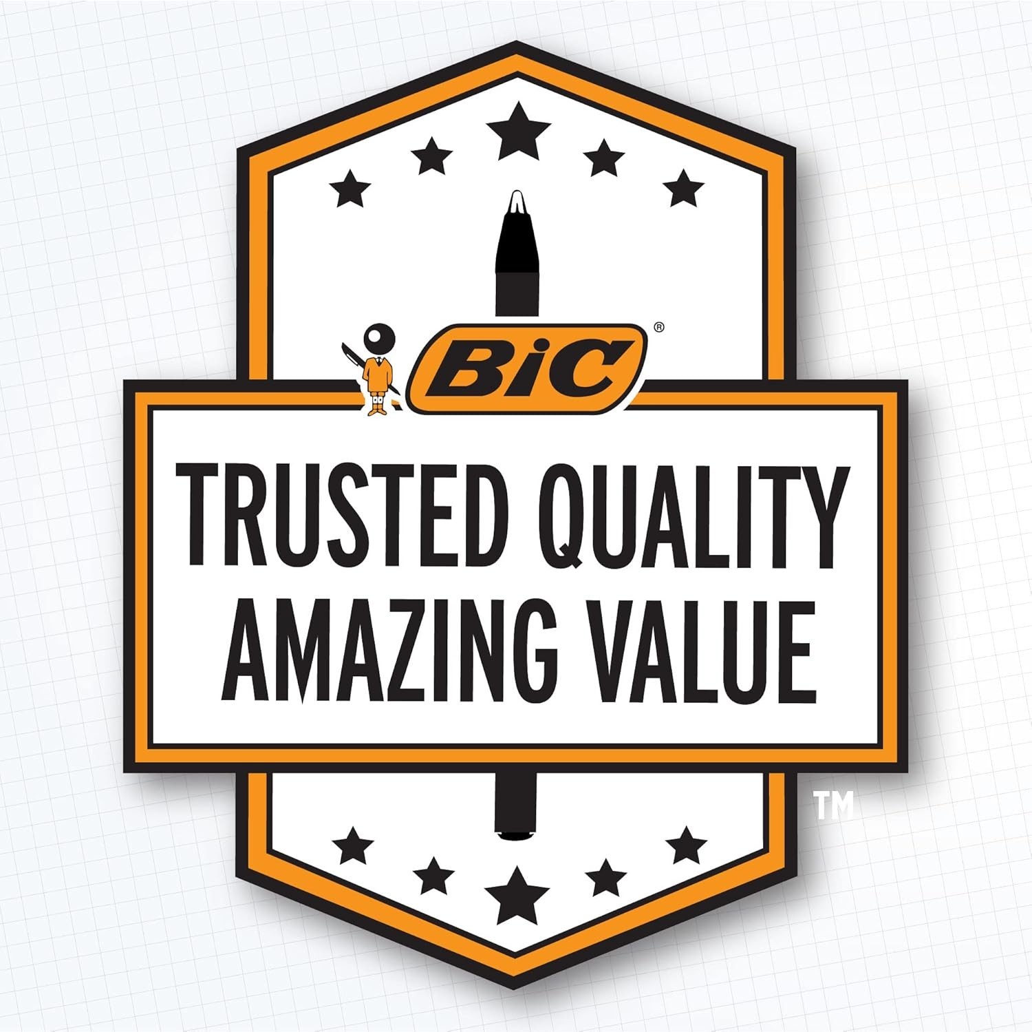 BIC Pack of 50 Ballpoint Pen Black Ink Ball Point Pens for Office Writing School