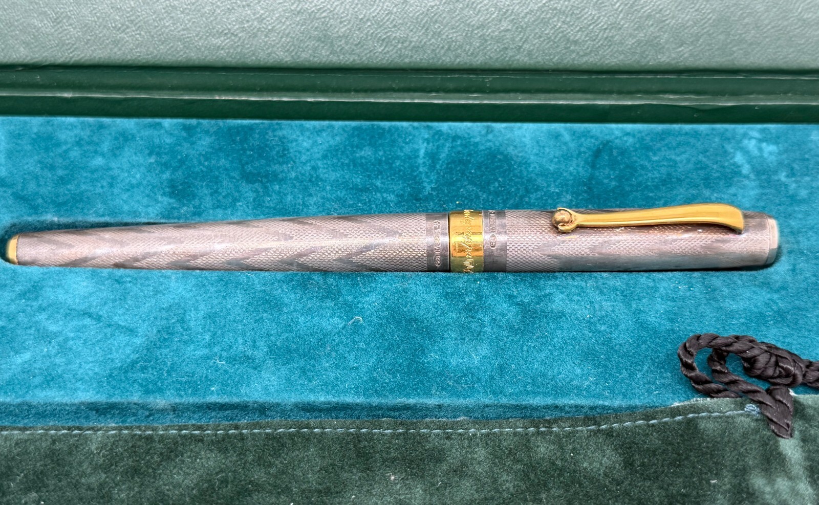 1990’s Montegrappa 1912 1055vi Silver 925 Sterling Silver Ballpoint Pen