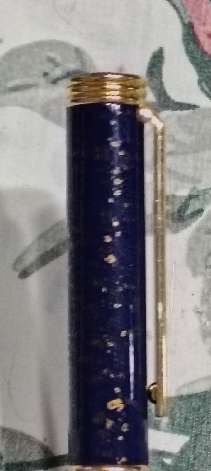 Over Size Colibri ROC Blue & Gold Trim Ball Point Pen