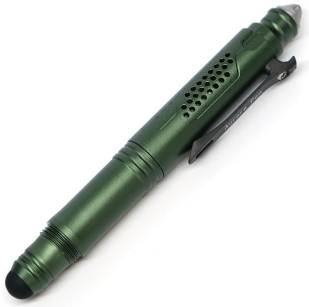 Ketuo Aurora Multi Function Pen Green Writes Black Streamlined Stores Hex Bits