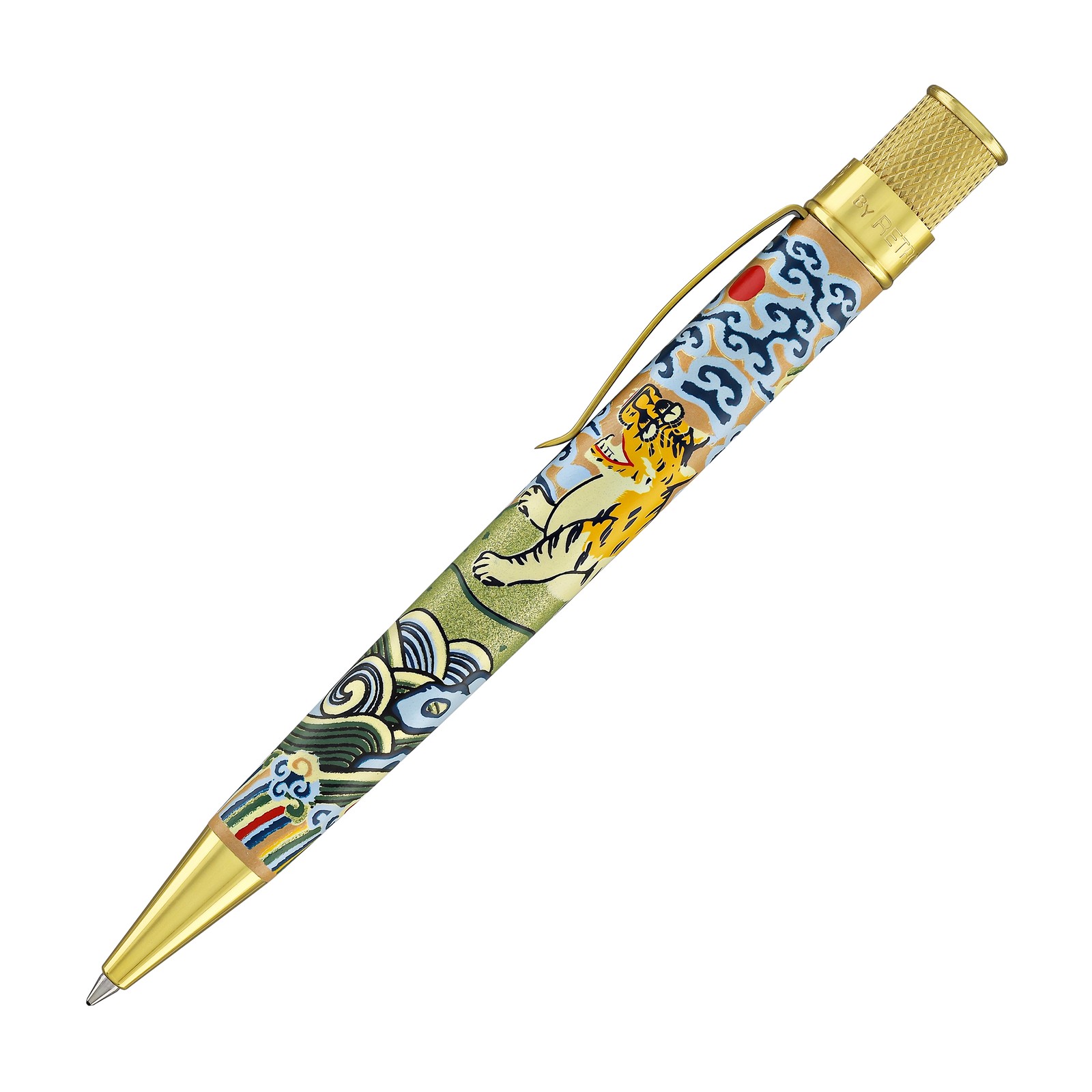 Retro 51 Tornado Metropolitan Rollerball in Chinese Tiger Rank Badge -NEW in Box