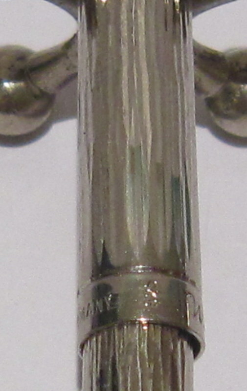 VINTAGE GERMANY ENGRAVING SILVER 925% BALLPOINT PEN»WALDMANN» MINT # 70C