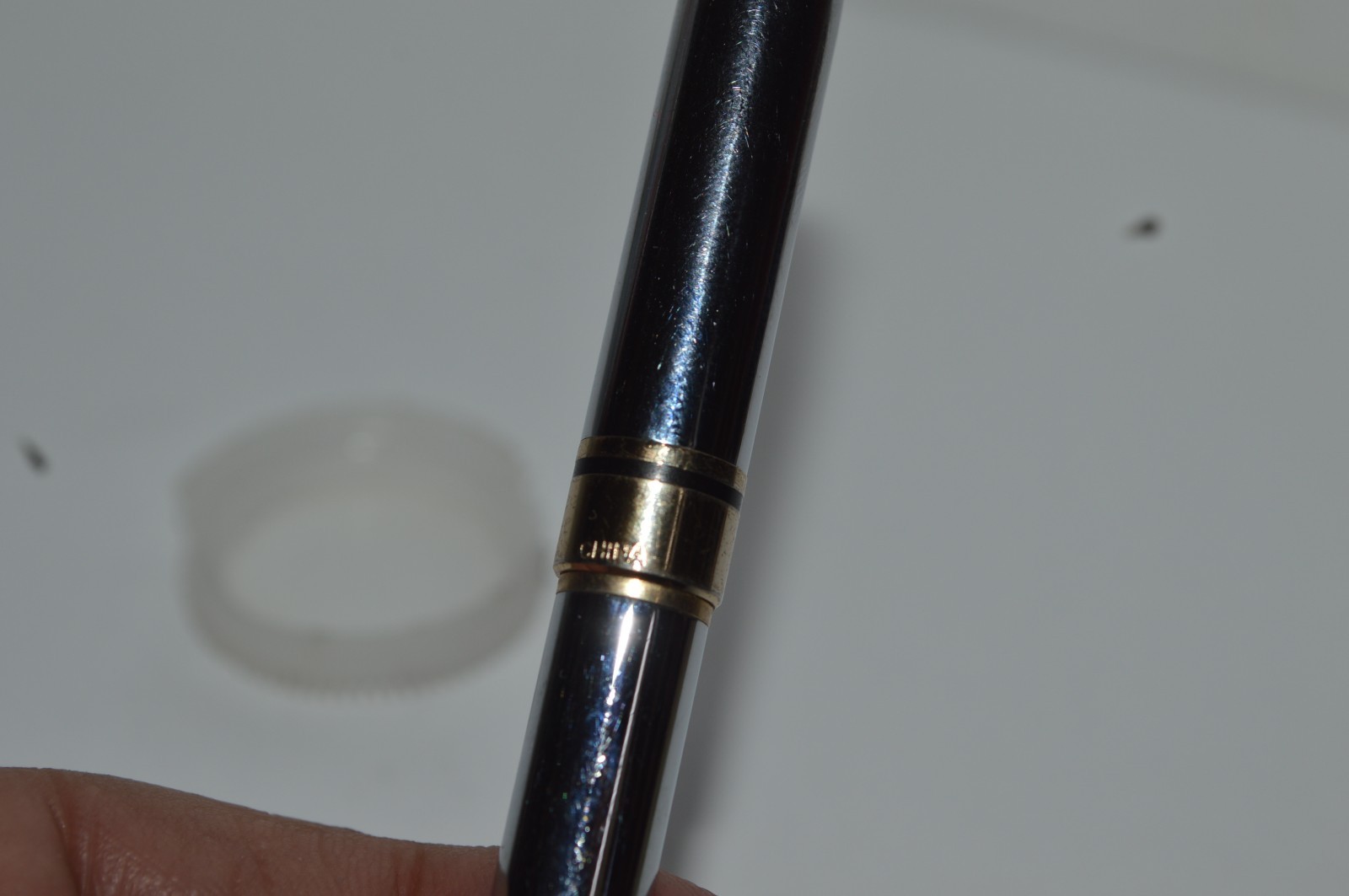 Pierre Cardin Small Ballpoint Pen 4.25 Inch Long Twist Action Metal Rubber Grip