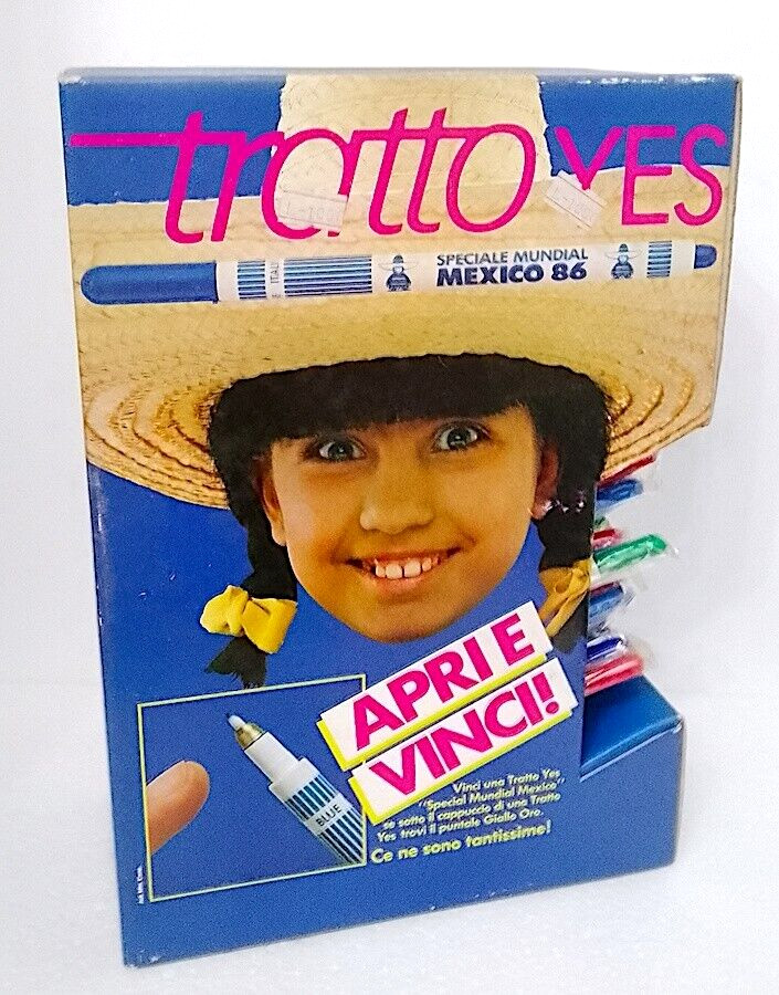 1986 Italy TRAIT PEN TRAIT STAND + 43 COLORAT SEALED PENS
