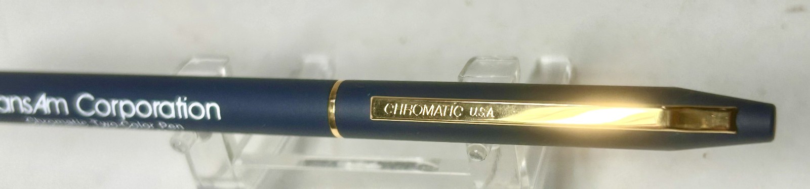 1987 Ritepoint CHROMATIC STANDARD 2-Color Salesman Sample CR-809 Advertising Pen