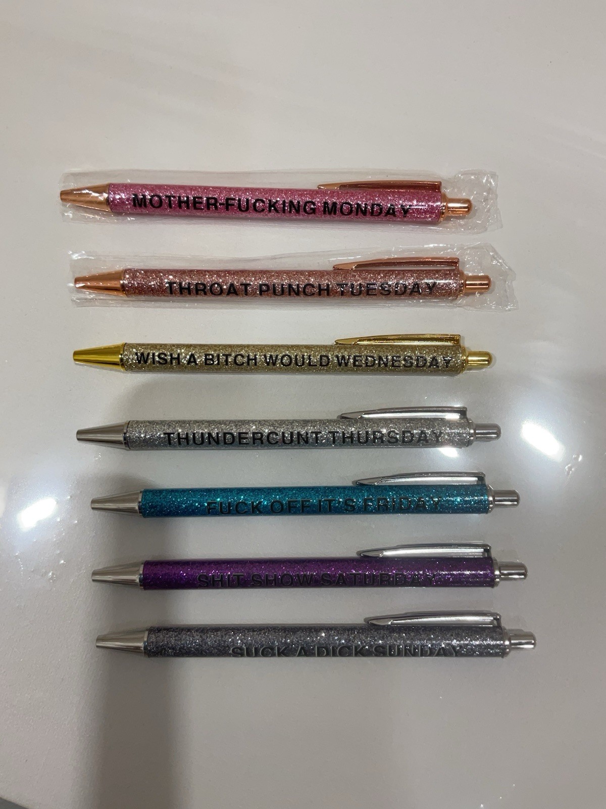 Mixed LOT OF 7 PENS Ball Point Pens Business Advertise Good QUALITY All WORKING