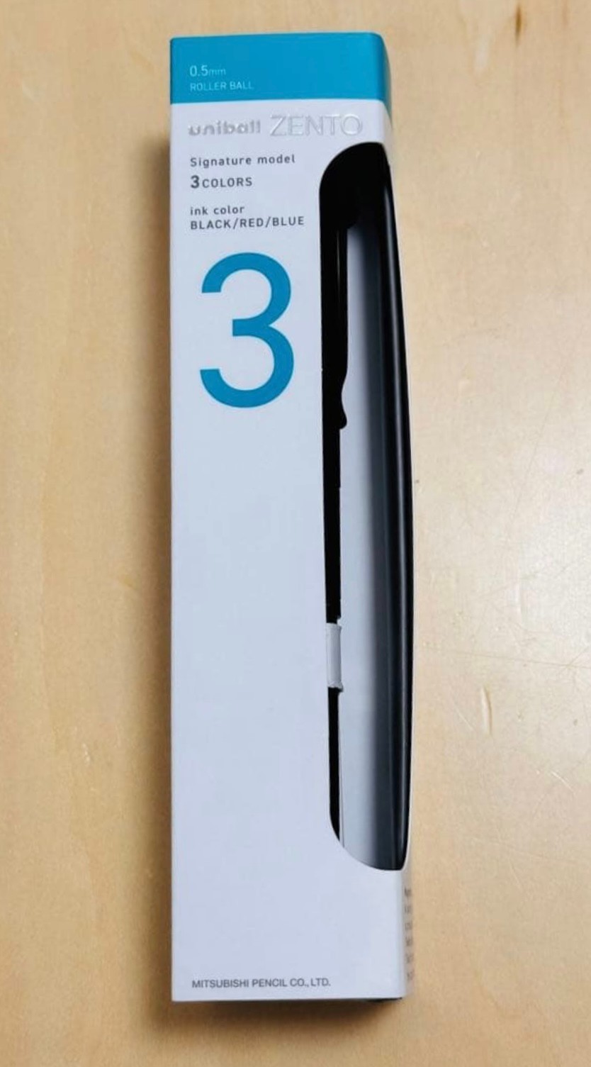 Uniball ZENTO Signature Model 3 Color Ballpoint Pen M-Black 0.5mm Japan NEW