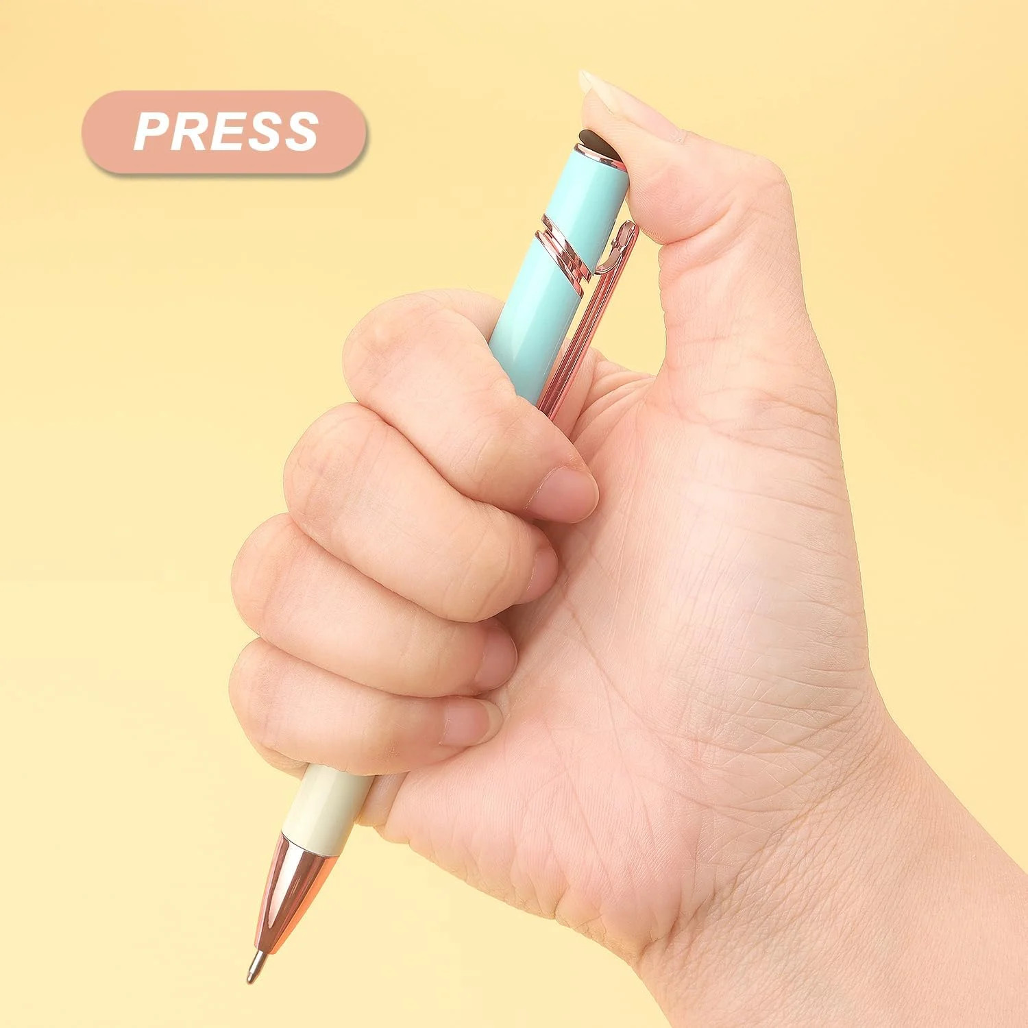 6 Gradient color, Ballpoint Pen 2-in-1 Pen with Stylus tip, 1.0 mm Black Ink