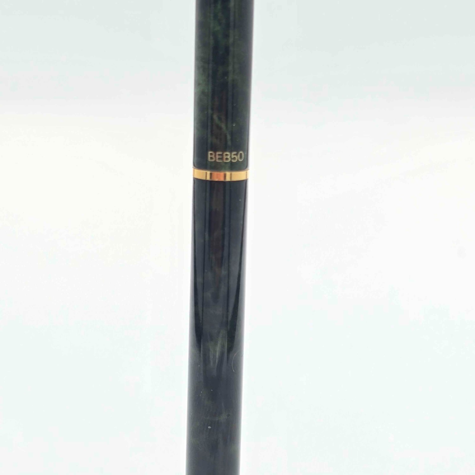 ​Burberrys Vintage Ballpoint Pen Green Marble BEB50 Gold Trim Japan Box Dry Ink