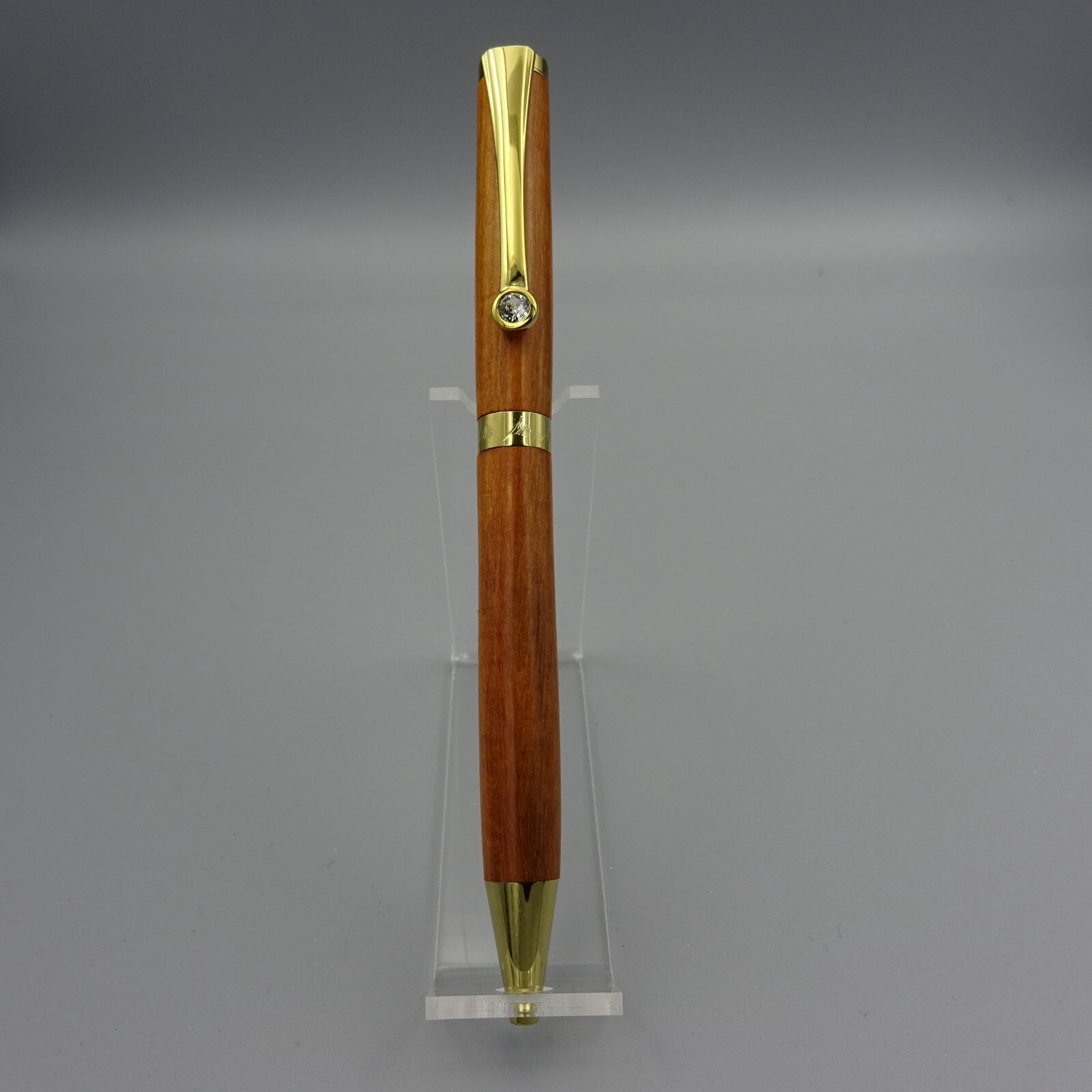 HAND MADE DIANA TWIST PEN by DAYACOM w CHAKTE VIGA BARREL and GOLD TRIM Di03