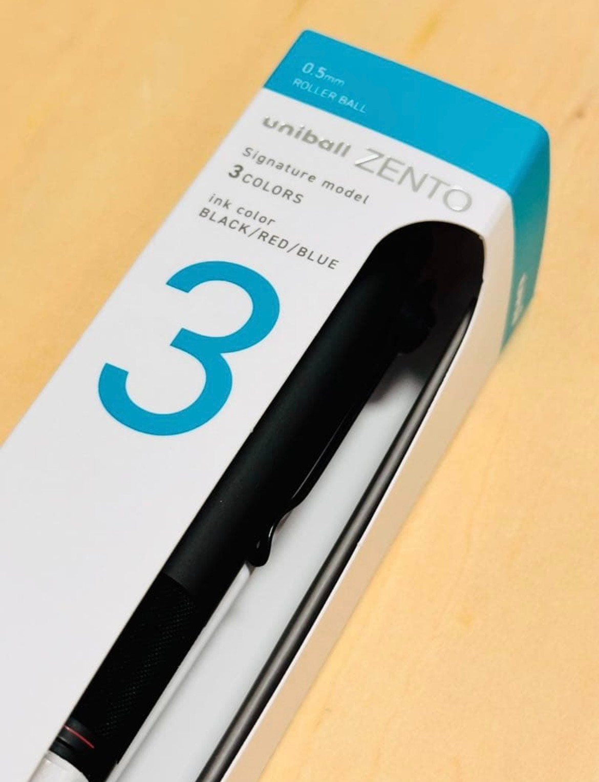 Uniball ZENTO Signature Model 3 Color Ballpoint Pen M-Black 0.5mm Japan NEW