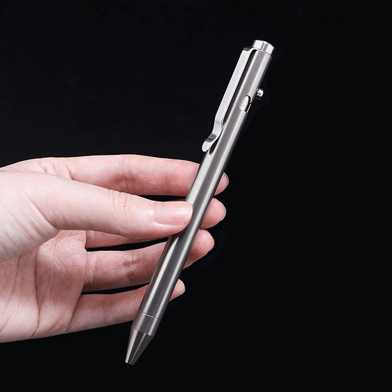 Pocket Titanium Alloy Ballpoint Pen Business Signature Pen Portable Outdoor EDC