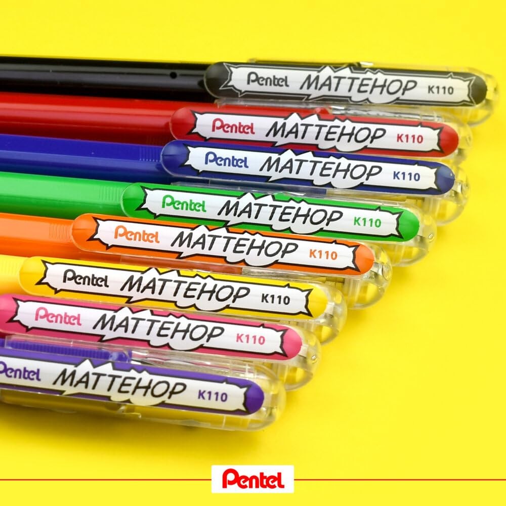 14 Count Matte Color Ballpoint Pen Set for Writing and Illustration 14 Colors