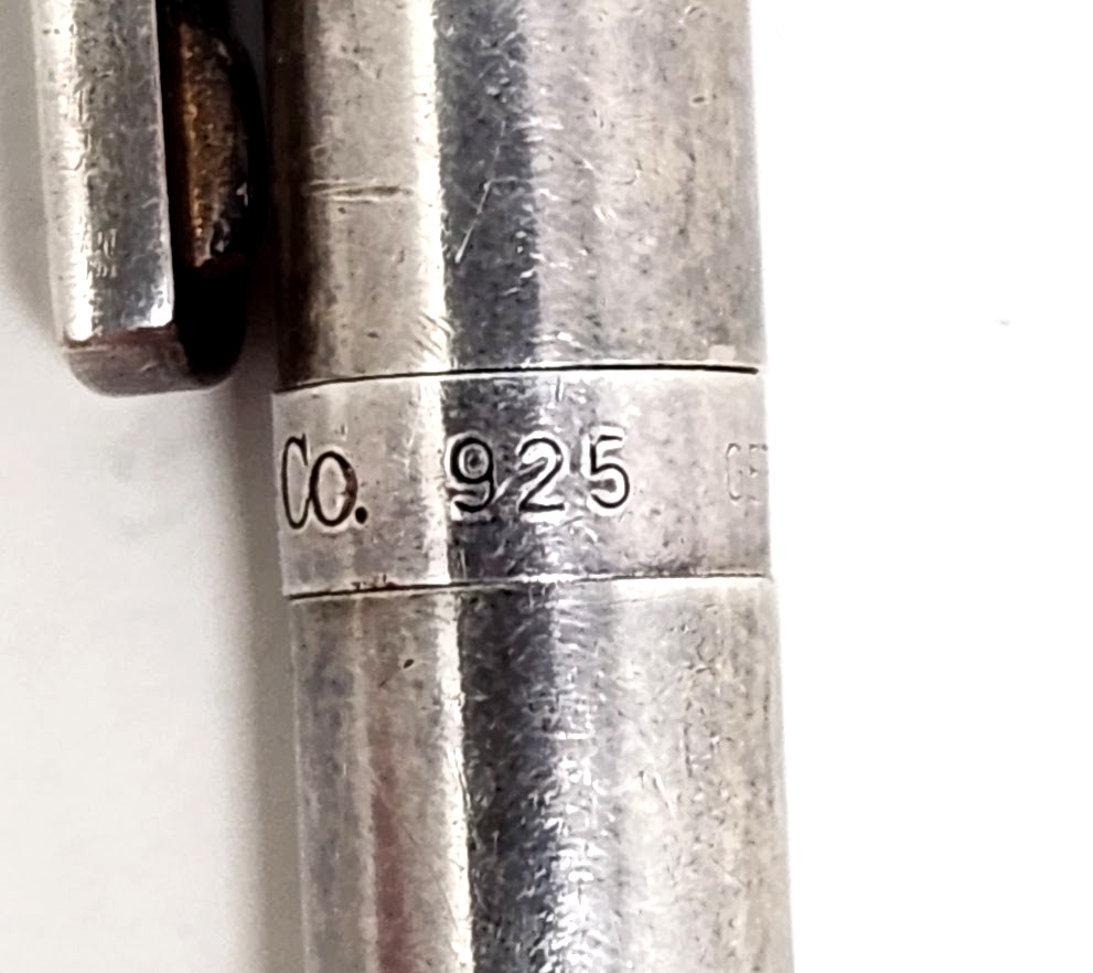 Tiffany & Co. 1837 Ballpoint Pen Sterling Silver 925 Made in Germany – 4 1/2″