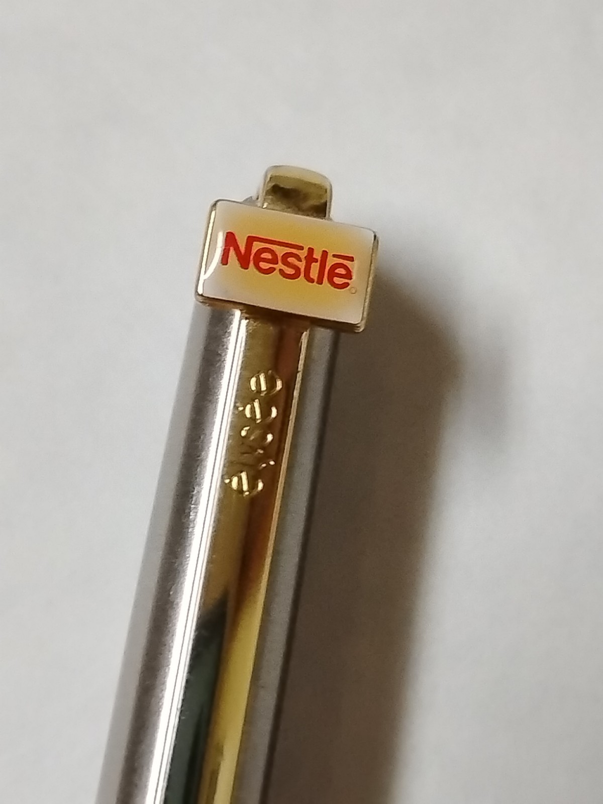 Vintage Elysee Ballpoint Pen Silver-Nestle Logo Made in Germany #85